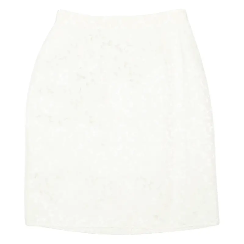 ARIELLA Womens Straight Skirt White Knee Length S