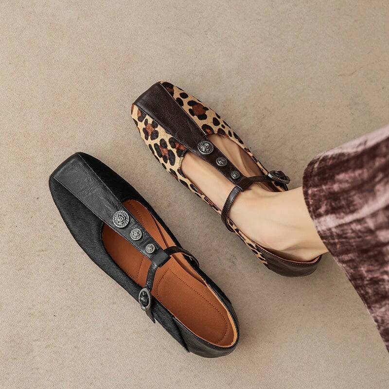 CHIKO Adalgisa Square Toe Block Heels T-Strap Shoes