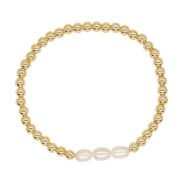Natural Pearl Beaded Stretch Bracelets for Women