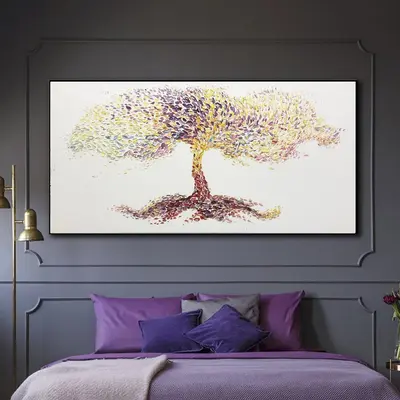 Large Oil Painting Original Canvas Tree Oil Painting Impasto Tree Painting Abstract Wall Art Paintings On Canvas Fine Art Wal...