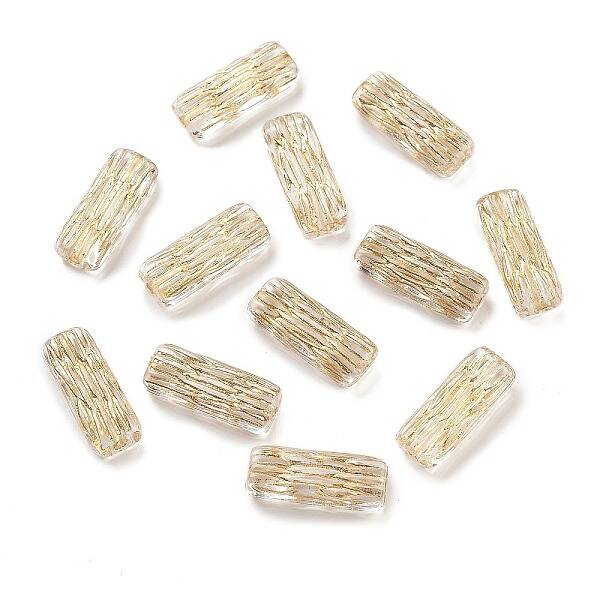Metal Enlaced Transparent Acrylic Beads
