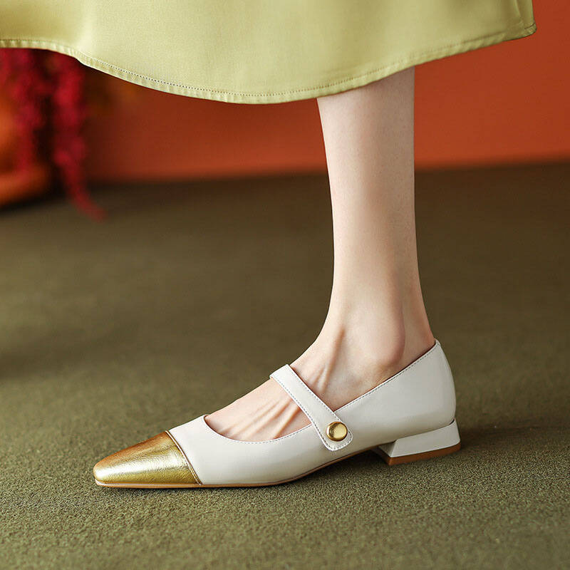 CHIKO Brooklin Square Toe Block Heels Mary Jane Shoes