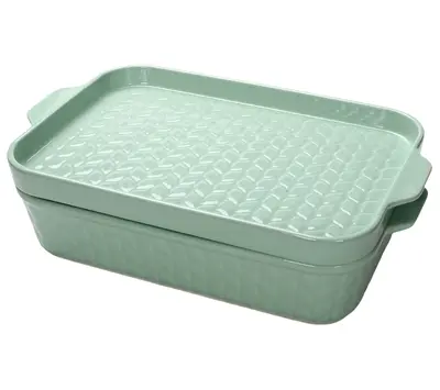 Temp-tations Carved Willow 13x9 Baker with Deep Dish Lid-it