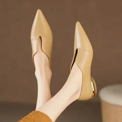CHIKO Ann Sophie Pointy Toe Block Heels Pumps Shoes