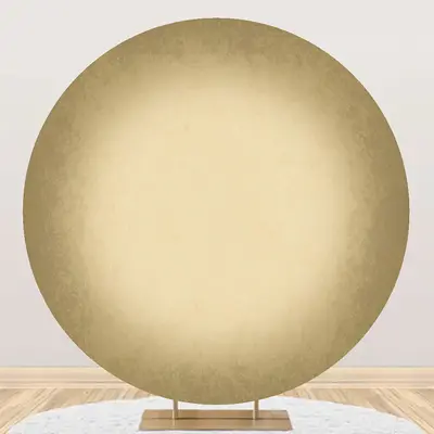 Round Vintage Sheepskin Color Birthday Backdrop - Aperturee