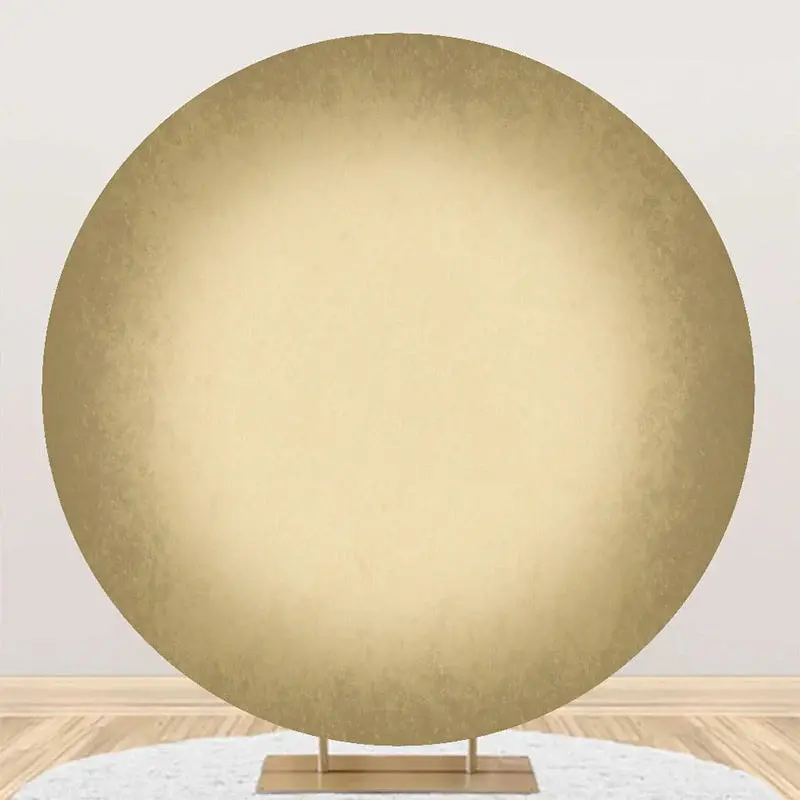 Round Vintage Sheepskin Color Birthday Backdrop - Aperturee