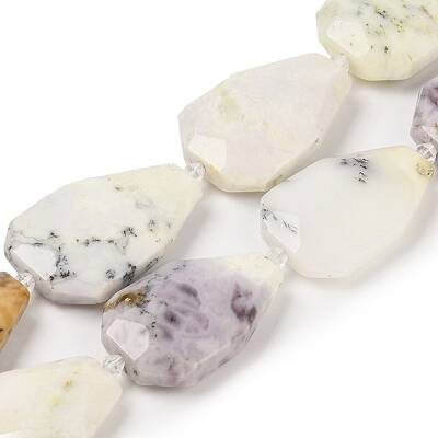 Natural White African Opal Beads Strands