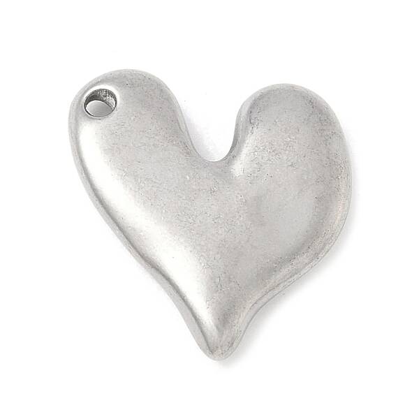 304 Stainless Steel Heart Pendants