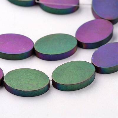 Electroplate Non-magnetic Synthetic Hematite Beads Strands