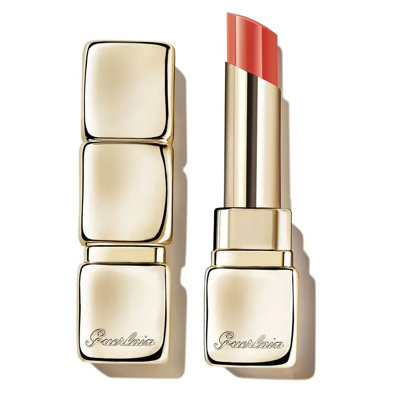 GUERLAIN KissKiss Shine Bloom glossy lipstick color 319 Peach Kiss 3.2 g