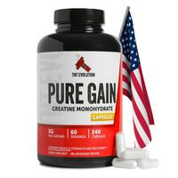 Creatine Monohydrate Capsules – 60 Servings, 3g Per Serving – Pure Creatine Supplement for Muscle Growth, Strength & Endu...