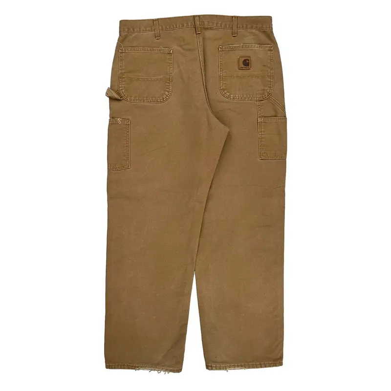 Made In Usa Carhartt Carpenter Trousers - 38? Waist Brown Cotton