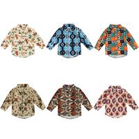 Western Baby Boy Clothes Cow Print Button Down Long Sleeve Dress Shirt Toddler Country Cowboy Casual Summer Vintage Shirts To...