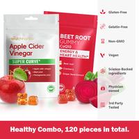 Healthharbor Apple Cider Vinegar & Beet Root Gummies – Digestive Support, Antioxidant Boost, & Healthy Aging – Vegan & Gl...