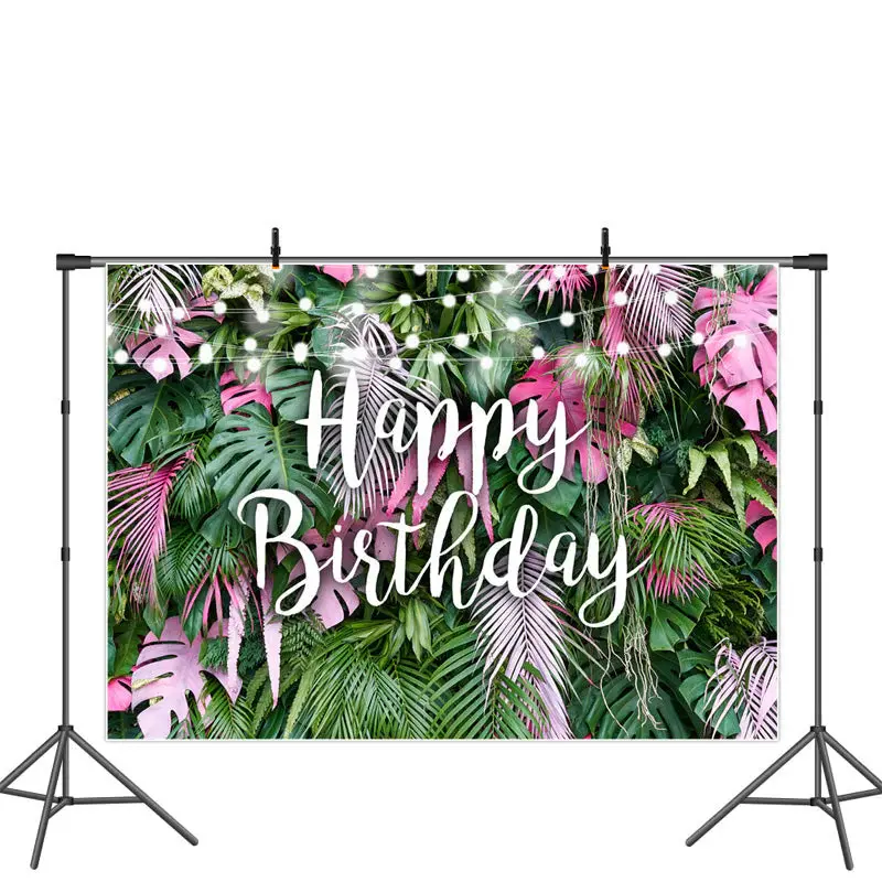 Floral Unicorn Raionbow Round Birthday Backdrop Kit - Aperturee