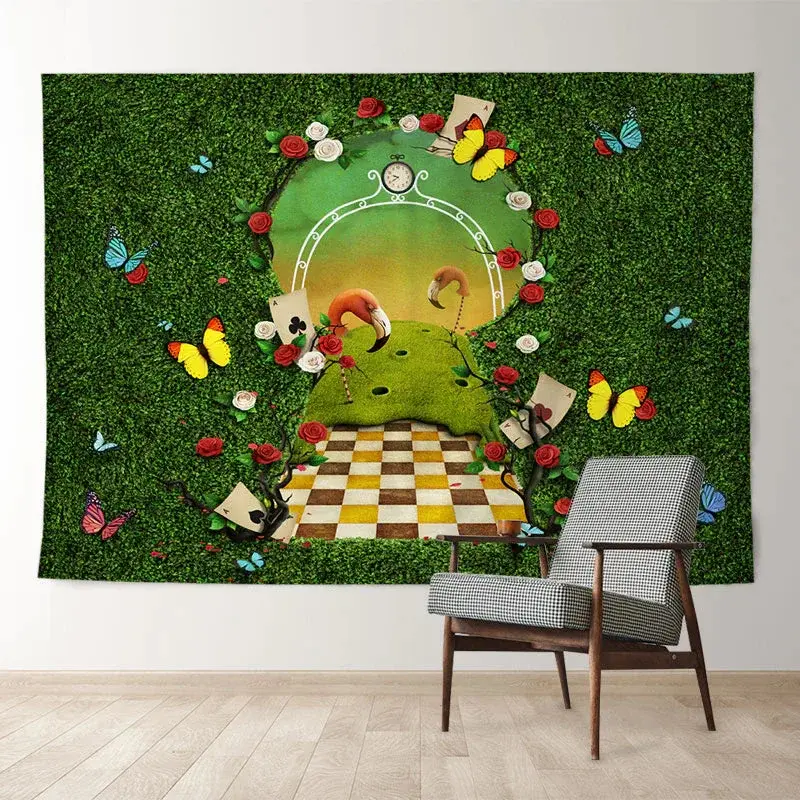 Aperturee Magic Key Hole Greeny Wall Easter Photo Backdrop