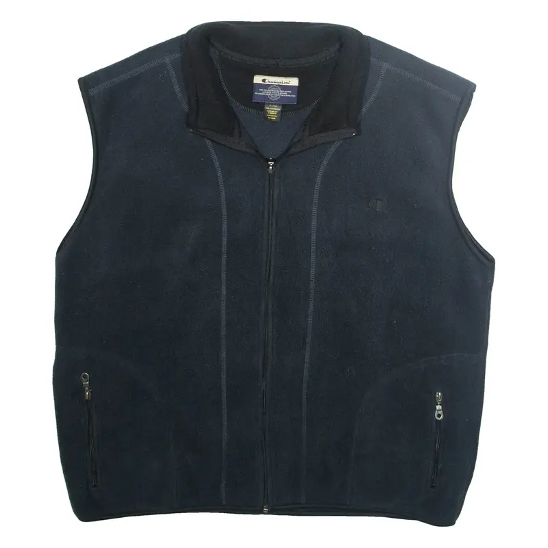 CHAMPION Mens Fleece Gilet Blue XL