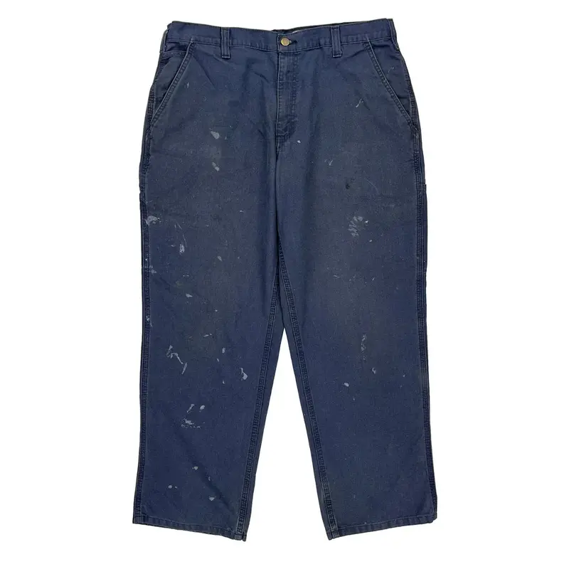 Carhartt Trousers - 34W 29L Blue Cotton Blend