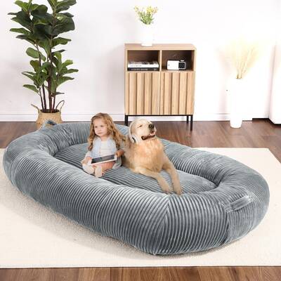 Garvee Dog Bed for Adult, Human Size Giant Dog Bed for Men and Women, 71”x48”x14” Human Dog Lazy Sofa Bed for People an...