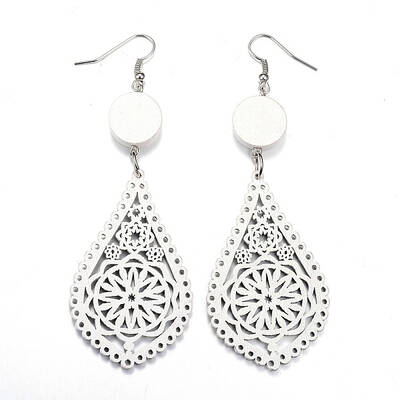 Trendy Drop Wood Dangle Earrings
