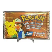 Pokémon 1999 Topps Series 1 Booster Pack TV Animation Edition - 7 Trading Cards Plus 1 Foil Card Gotta Catch 'em All