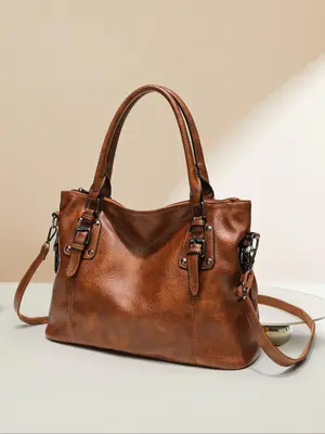 Women's Business Minimalist Plain Color Large Handbag, Luxury Designer Handbags, Vintage Trendy Large Capacity Crossbody Bag,...