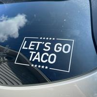 Let's Go Taco Car Decal