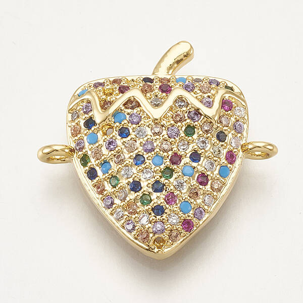 Brass Micro Pave Cubic Zirconia Links