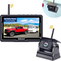 Wireless Backup Camera Solar Magnetic: Portable Cordless Scratch-Proof Truck Trailer Hitch Rear View Camera HD 1080P No Wirin...