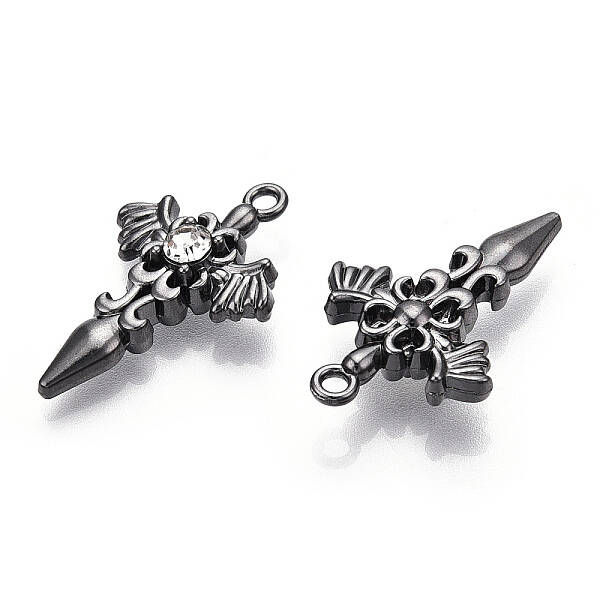 Alloy with Rhinestone Pendants
