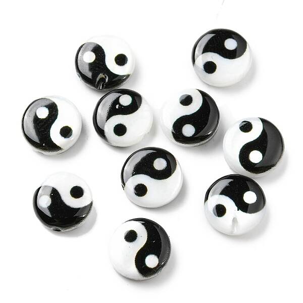 Printed Natural Freshwater Shell Beads