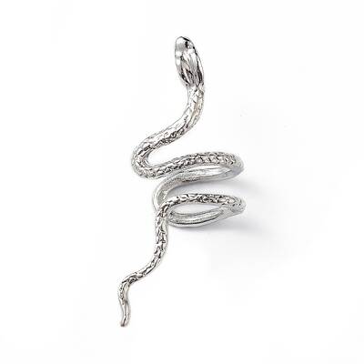Sterling Silver Snake Cuff Earrings