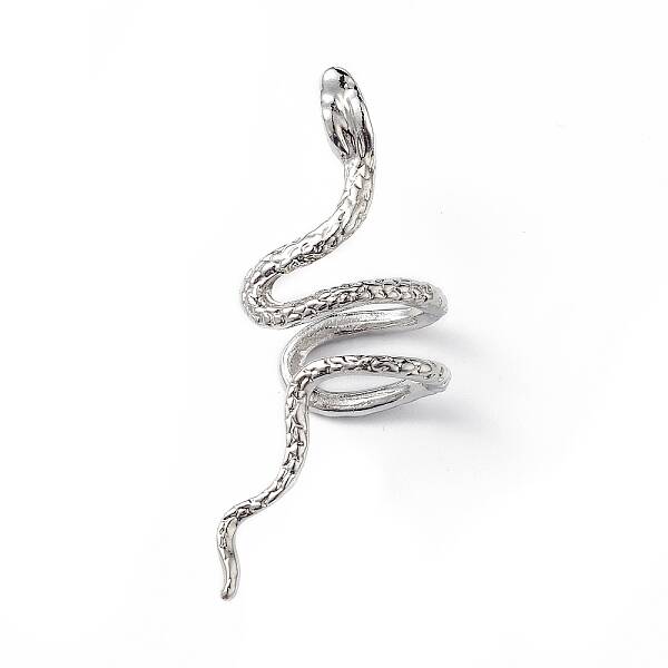 Sterling Silver Snake Cuff Earrings
