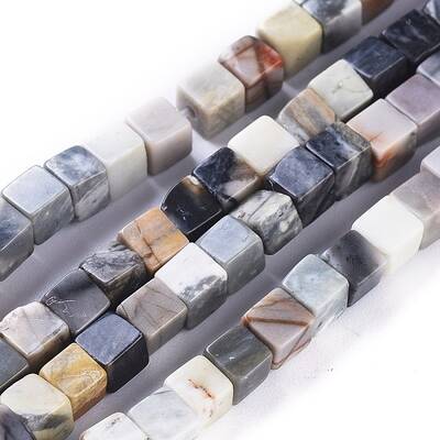 Natural Polychrome Jasper/Picasso Stone/Picasso Jasper Beads Strands