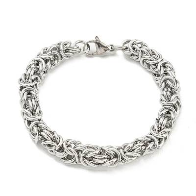 Non-Tarnish 304 Stainless Steel Byzantine Chain Bracelets