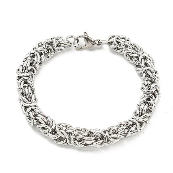 Non-Tarnish 304 Stainless Steel Byzantine Chain Bracelets