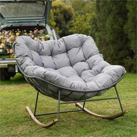 GRAND PATIO Indoor & Outdoor Royal Rocking Chairs With Cushions for Porch, Garden, Patio