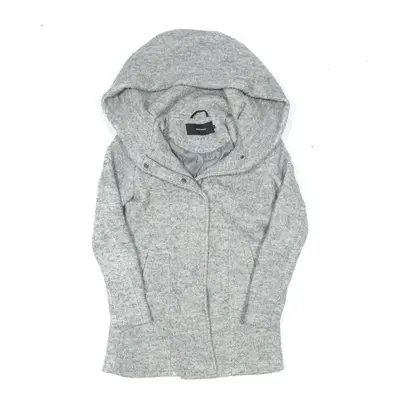 VERO MODA Wool Blend Coat Grey 90s Womens XS