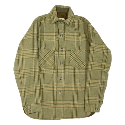 WOOLRICH Mens Lumberjack Jacket Green Wool Check S