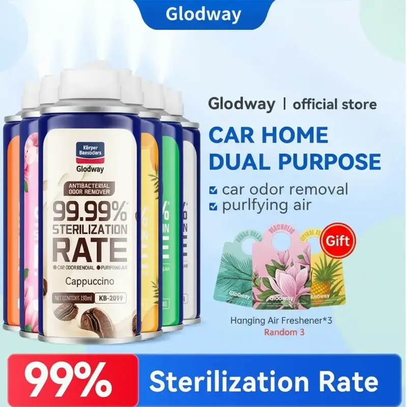 [Glodway]Car odor remover / Car air freshener / 99.9% sterilization rate / Car fragrance spray / Room deodorizer / Purifying ...