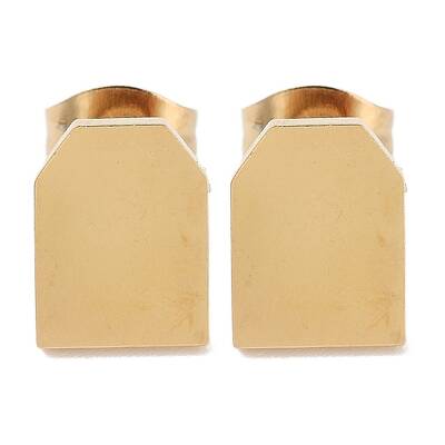 PVD Vacuum Plating 304 Stainless Steel Stud Earrings for Women
