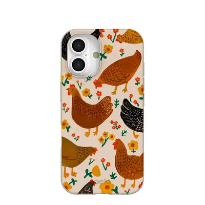 Seashell Chicken Garden iPhone 16 Case