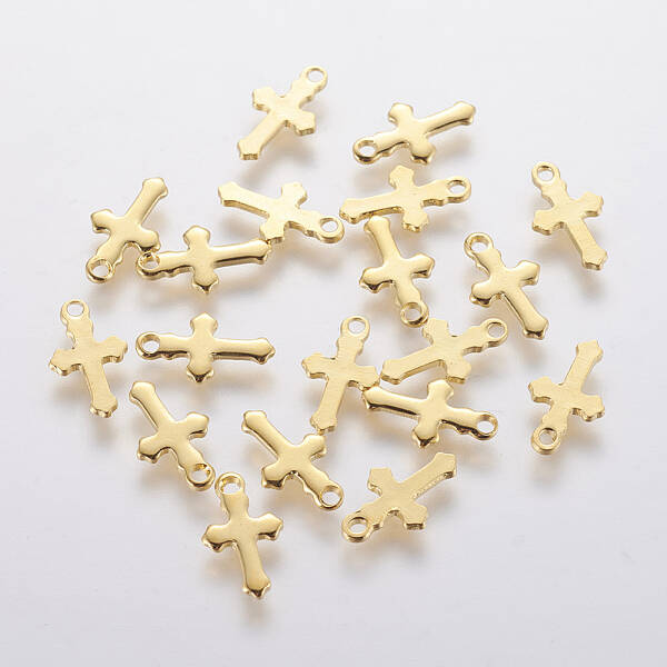 304 Stainless Steel Tiny Cross Charms