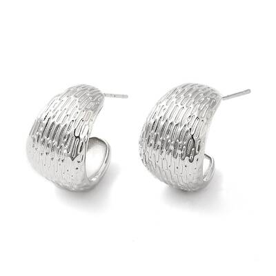 Rack Plating Brass Round Stud Earrings