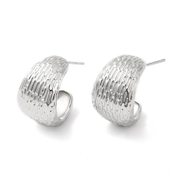 Rack Plating Brass Round Stud Earrings