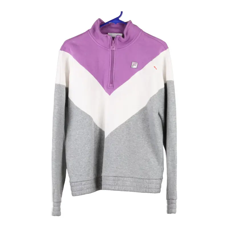Fila 1/4 Zip - Large Grey Cotton Blend