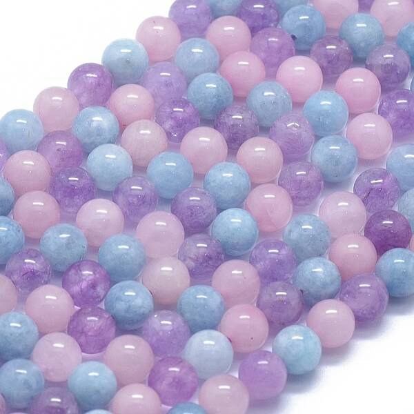Natural Aquamarine & Rose Quartz & Amethyst Beads Strands