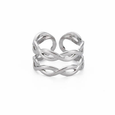 Non-Tarnish 304 Stainless Steel Infinity Cuff Ring