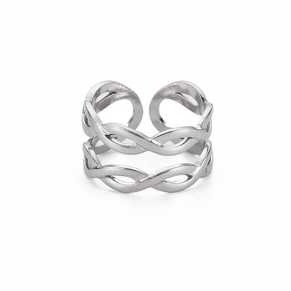 Non-Tarnish 304 Stainless Steel Infinity Cuff Ring
