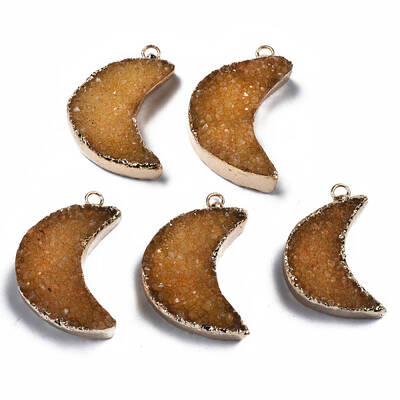 Natural Druzy Agate Pendants